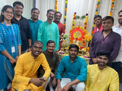 Vaibhav With Team